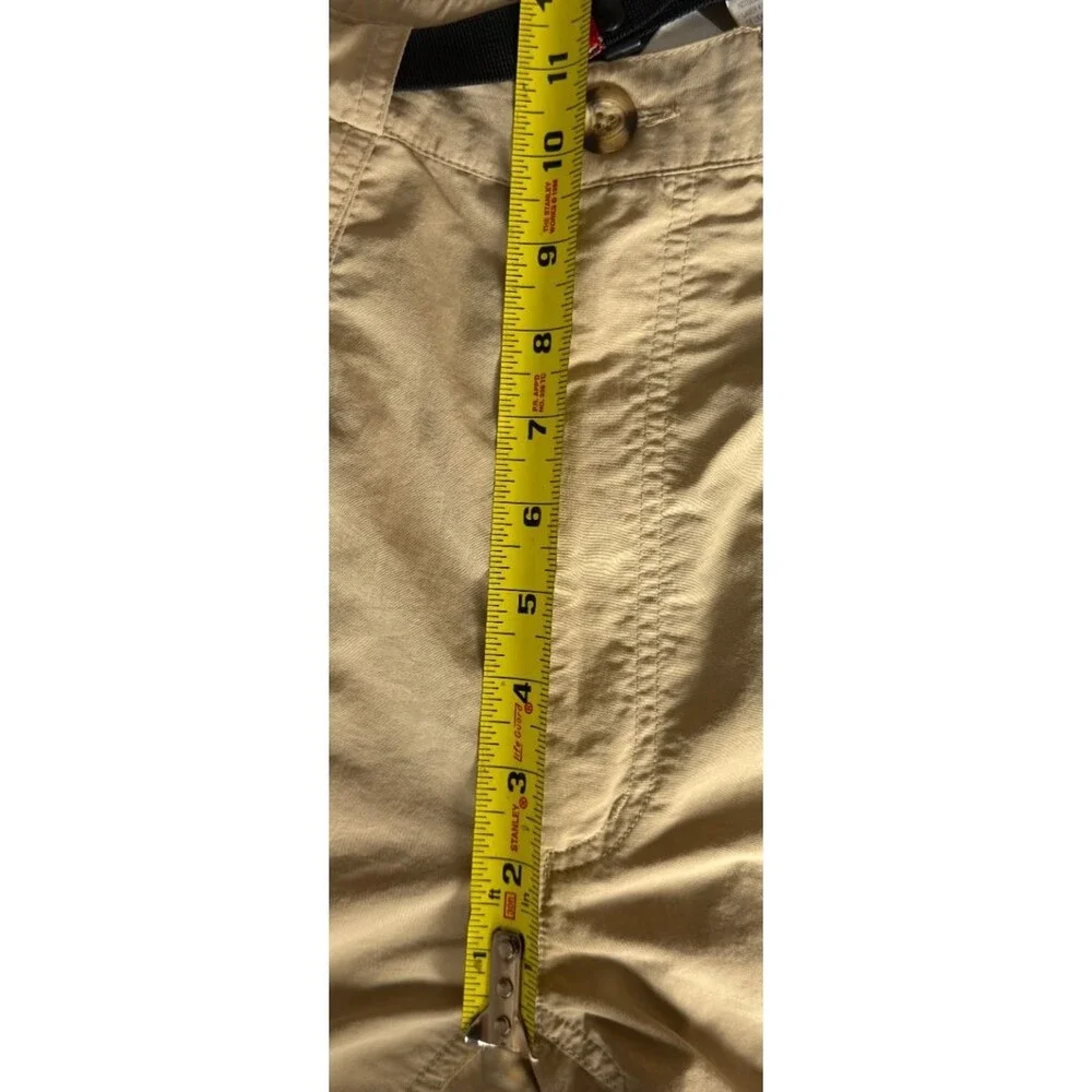 Vintage Y2K The North Face Convertible Pants Mens M Khaki Nylon Zip Off Belted